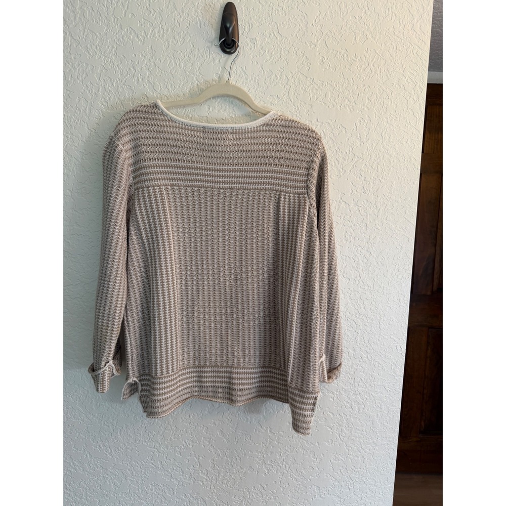 Habitat Clothes to Live In Sweater Tan S Womens Knit Textured Pullover - Picture 11 of 12